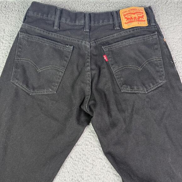 Levis Jeans Mens Size 32x34 Black Denim 517 Bootcut Cowboy Western Work Y2K - Picture 5 of 10